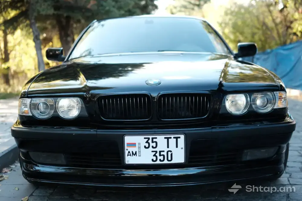 BMW 740 I 4.4 M62 1997 թ. սև սեդան վաճառքի 1