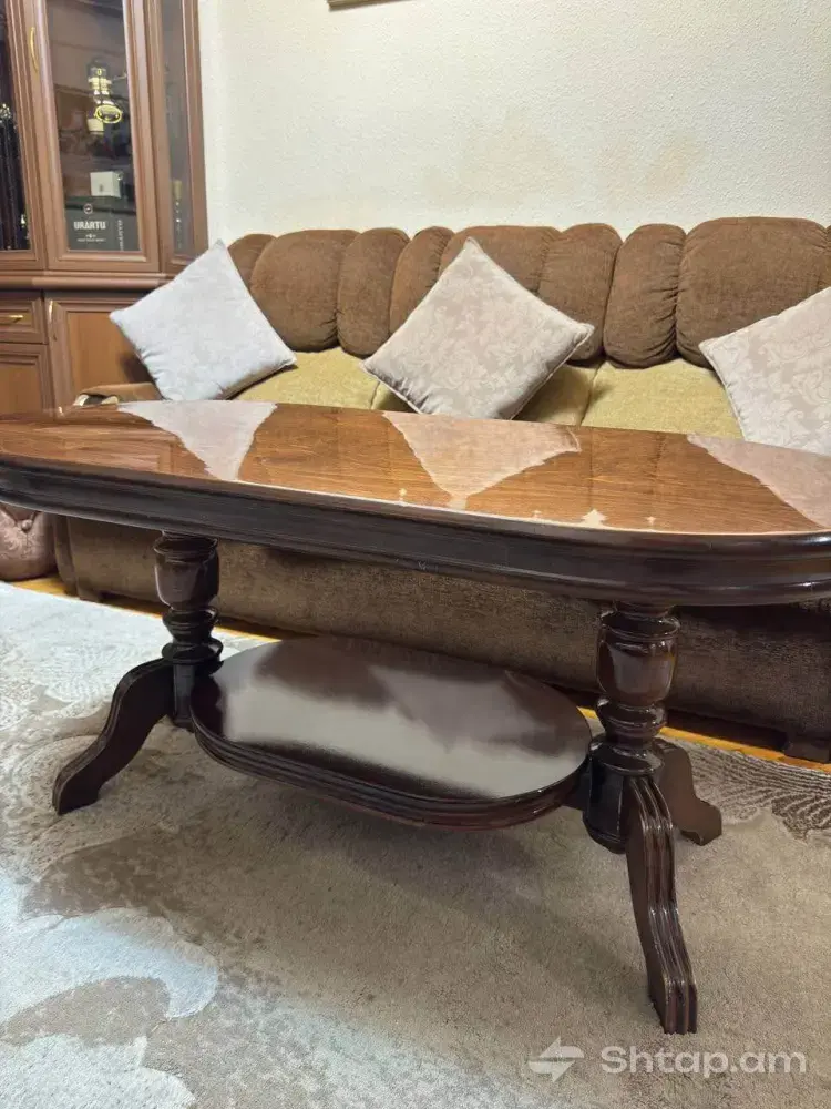 Buy a Wooden Table and Get 4 Poufs as a Gift 0
