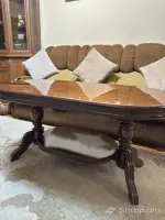 Buy a Wooden Table and Get 4 Poufs as a Gift image thumbnail 0